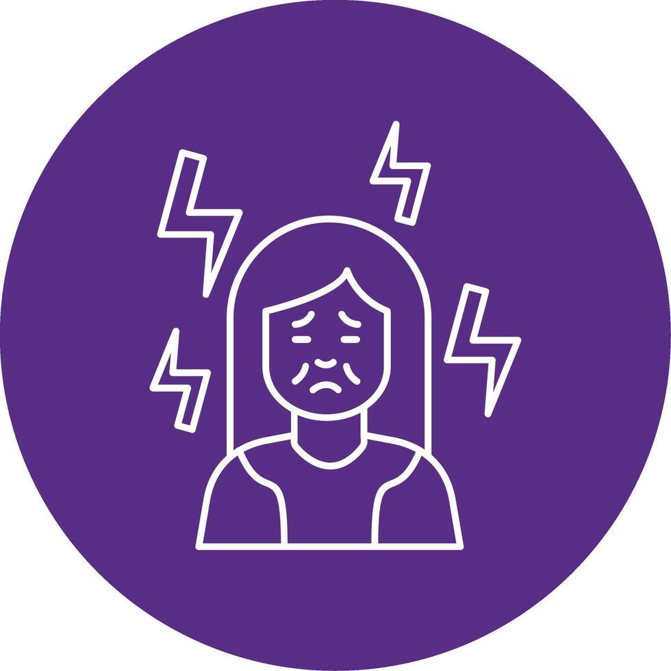 Depression Line Multi Circle Icon vector