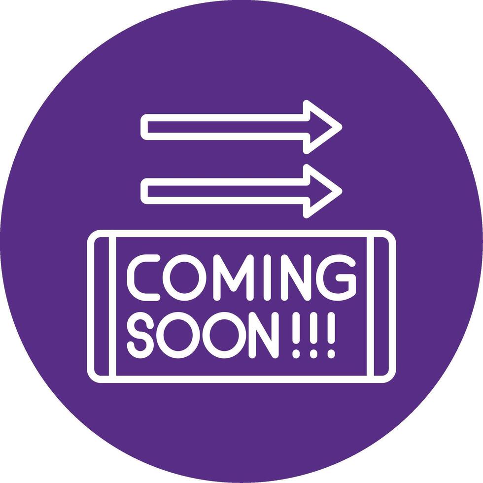 Coming Soon Line Multi Circle Icon vector