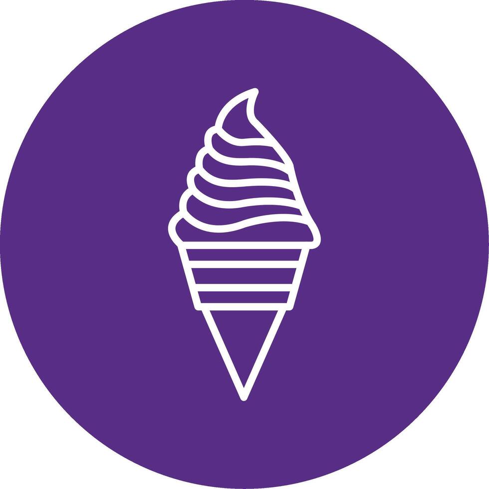 Ice Cream Line Multi Circle Icon vector