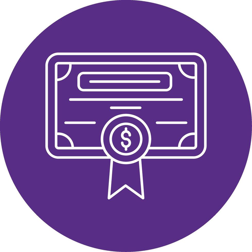 License Line Multi Circle Icon vector