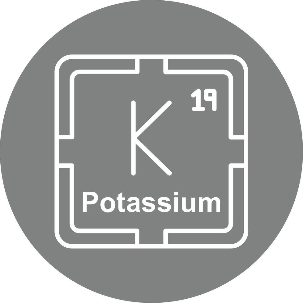 Potassium Line Multi Circle Icon vector