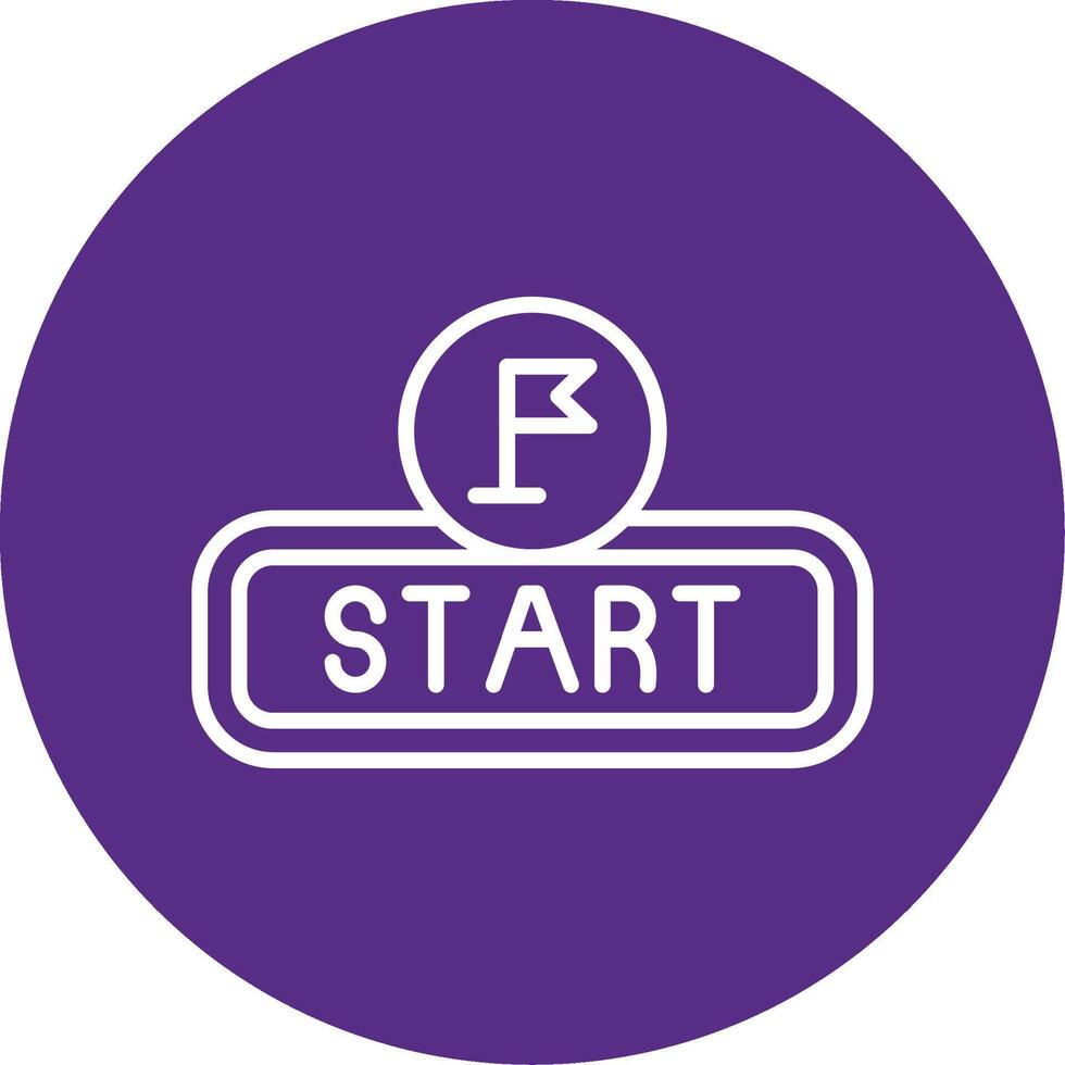 Start Line Multi Circle Icon vector