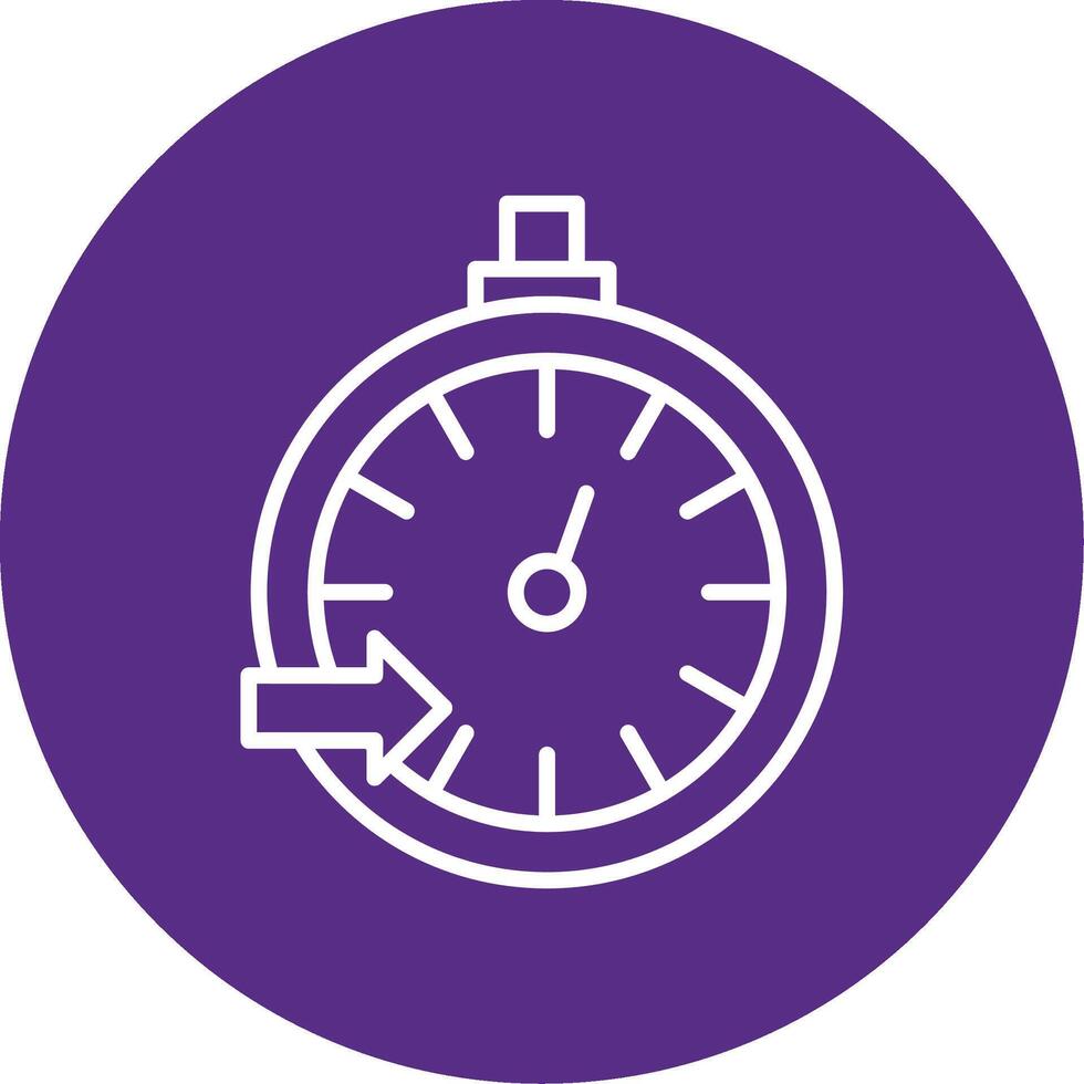 Pace Clock Line Multi Circle Icon vector