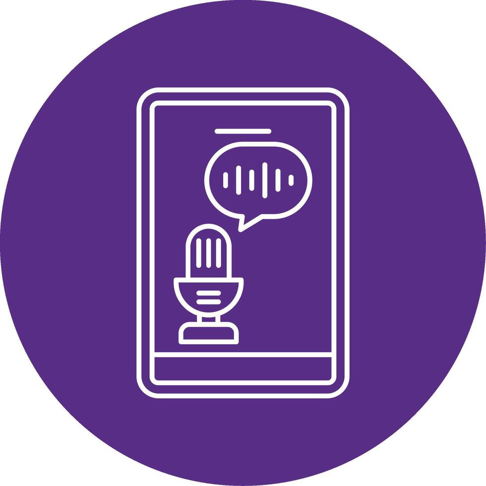 Voice Recognition Line Multi Circle Icon vector