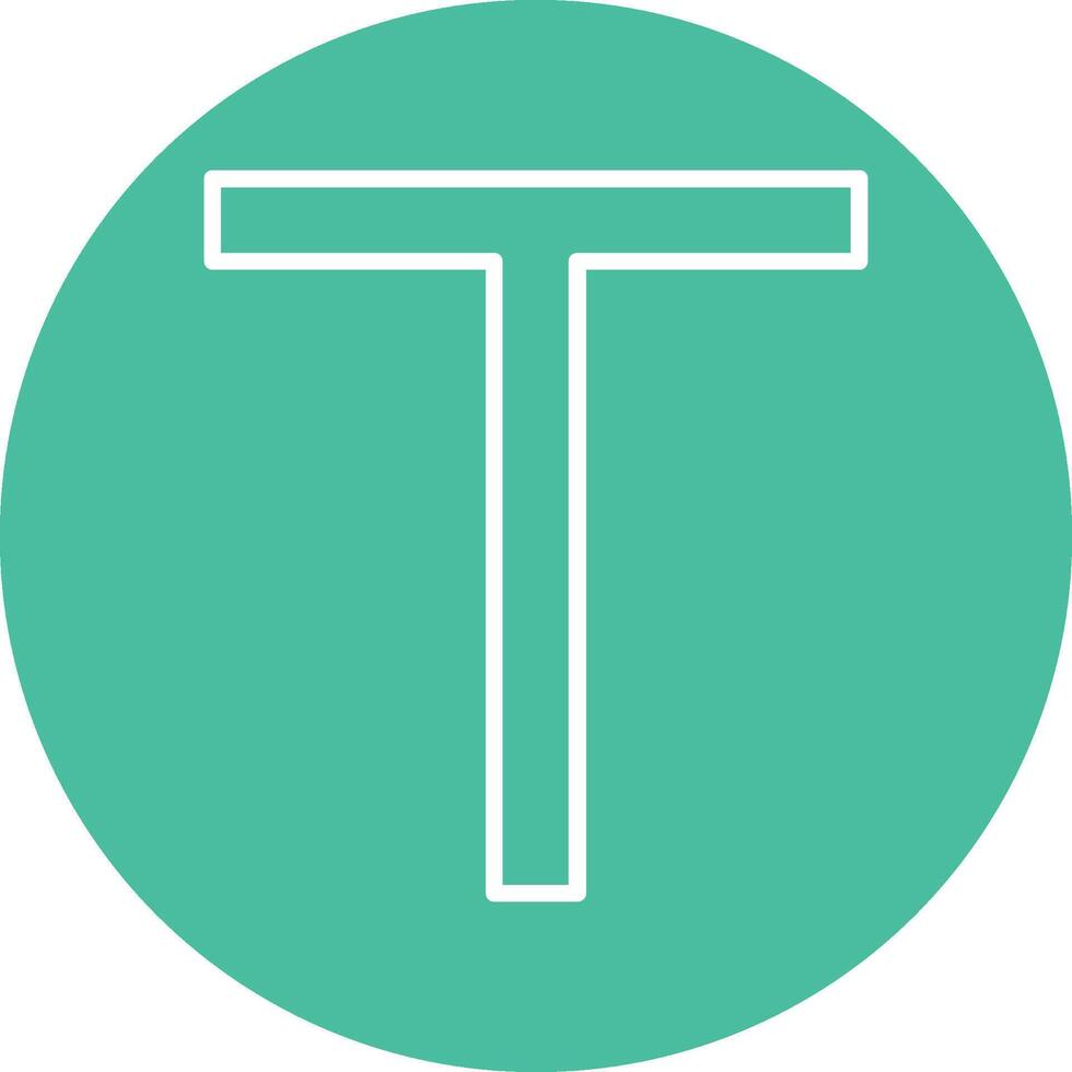 Capital T Icon vector
