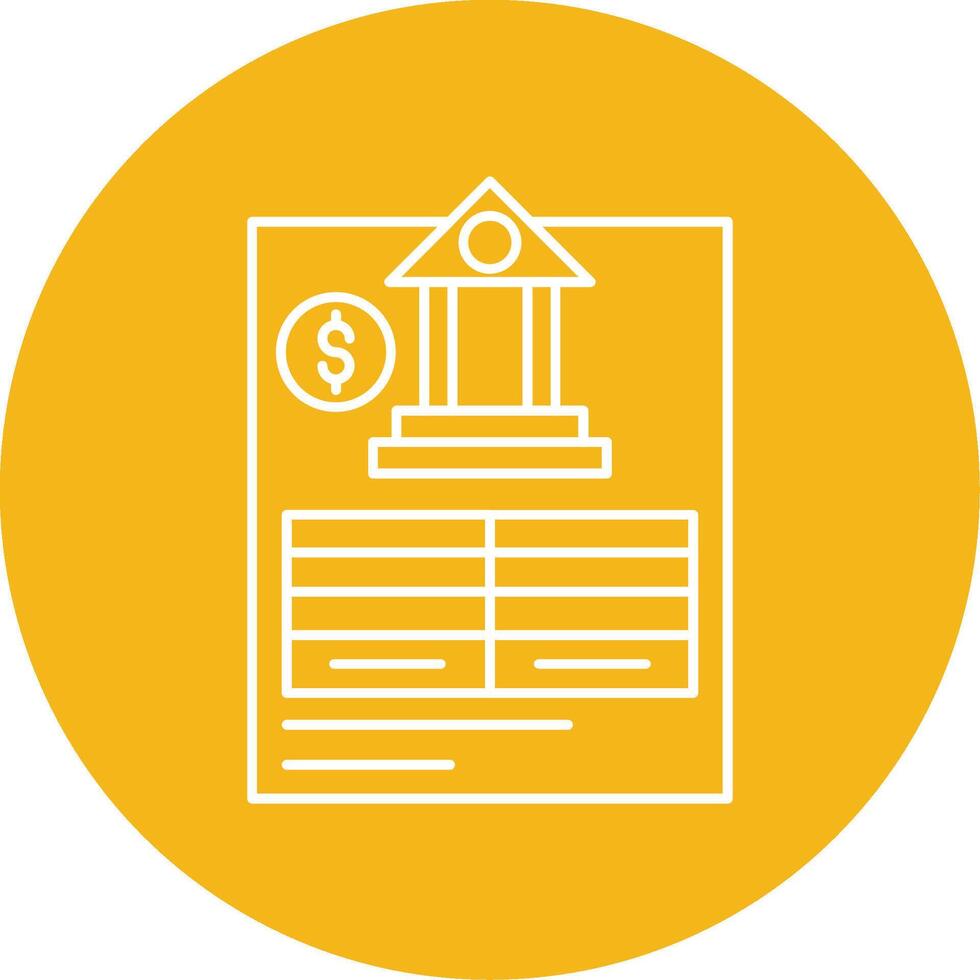 Bank Statement Line Multi Circle Icon vector