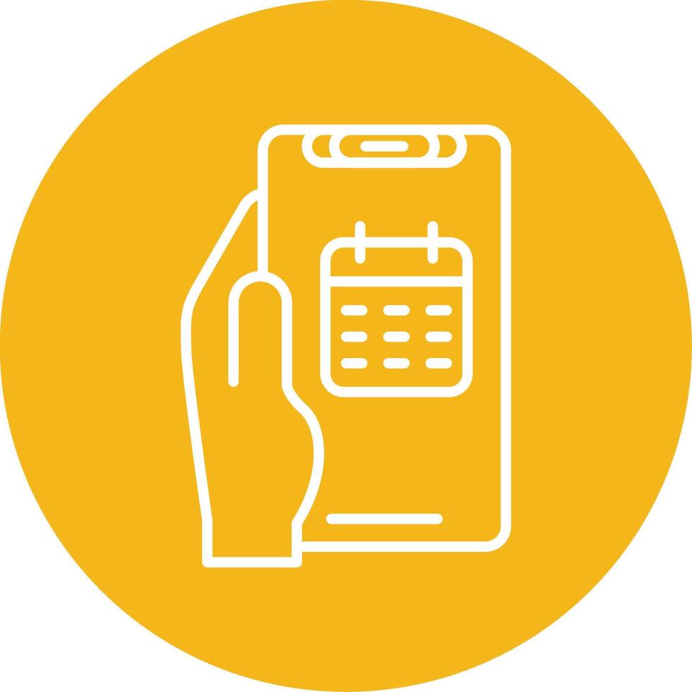 Calendar Line Multi Circle Icon vector