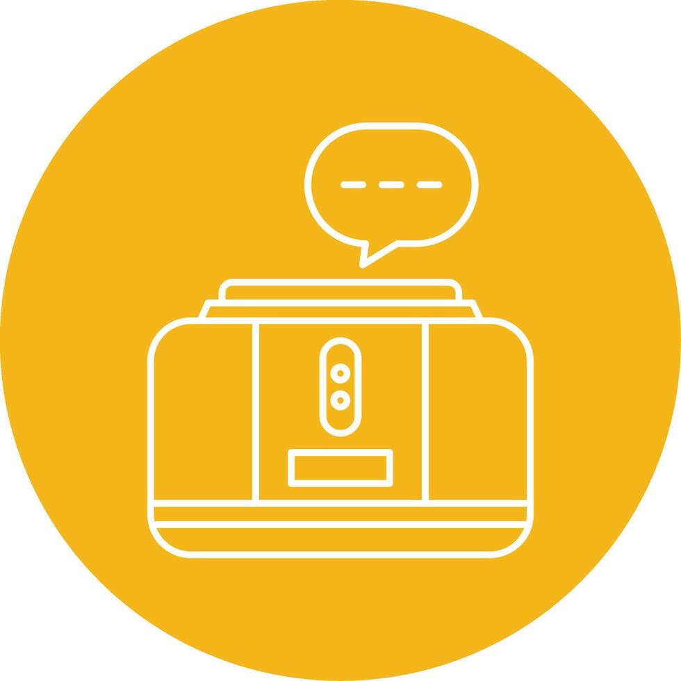 Virtual Assistant Line Multi Circle Icon vector
