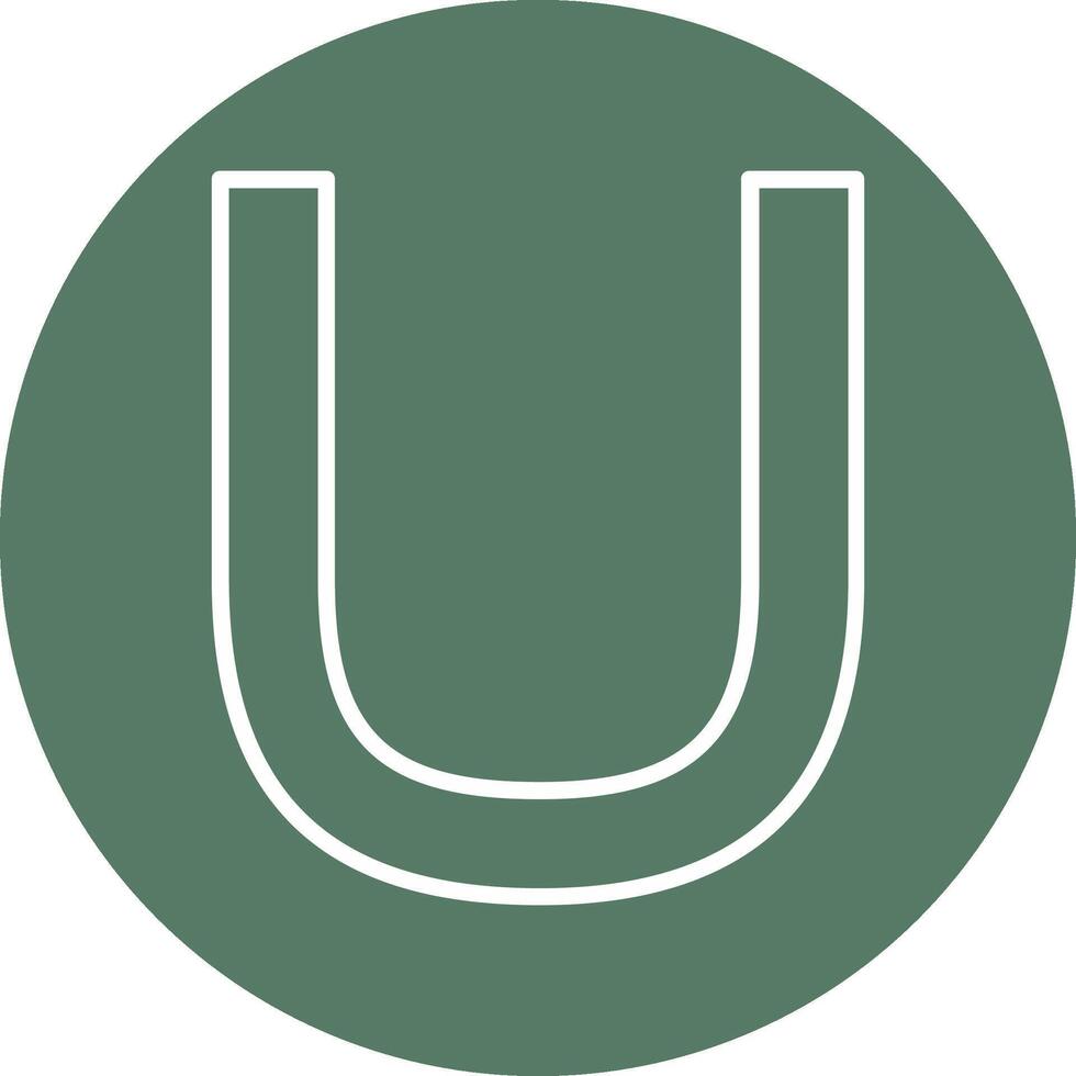 Capital U Icon vector