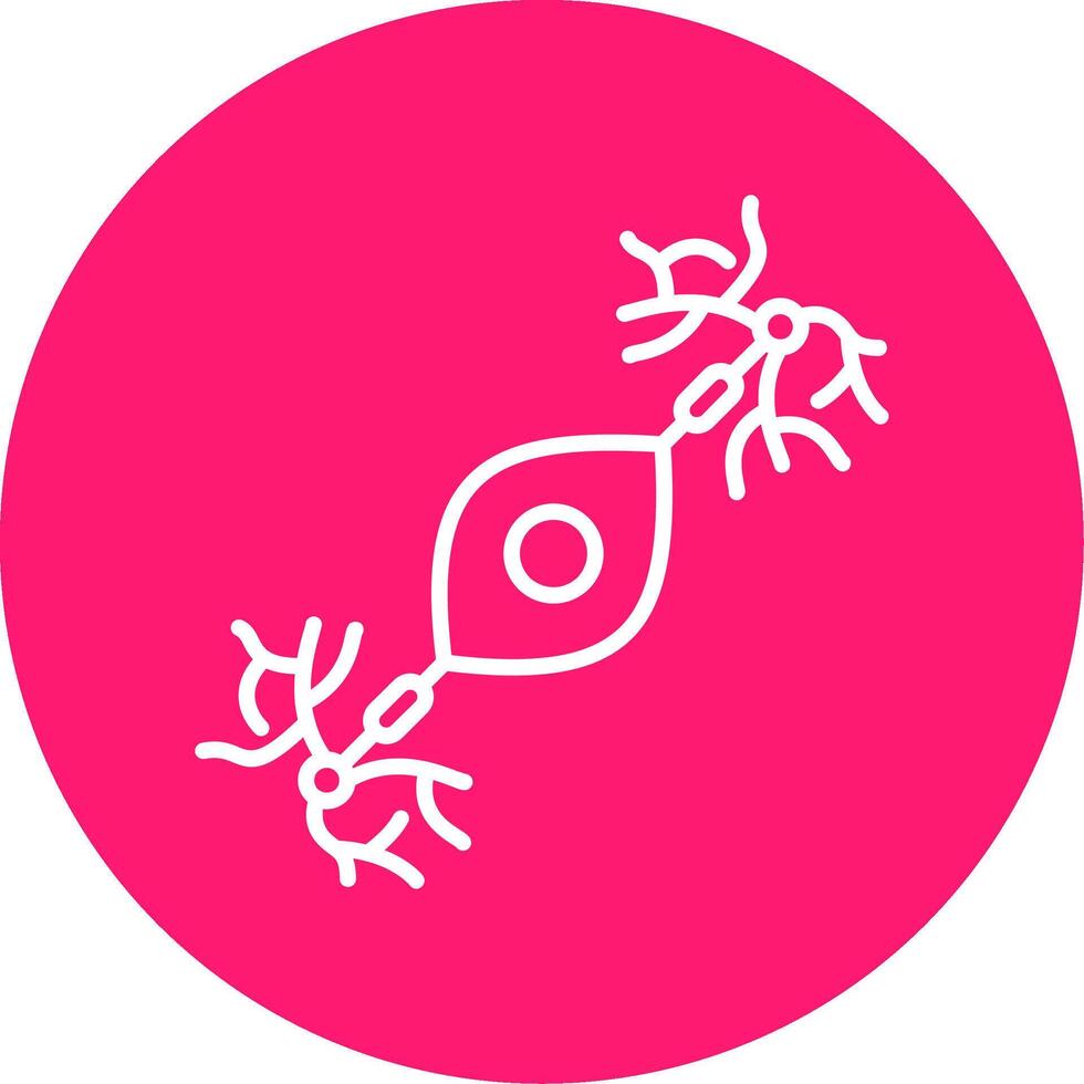 Bipolar Neuron Line Multi Circle Icon vector