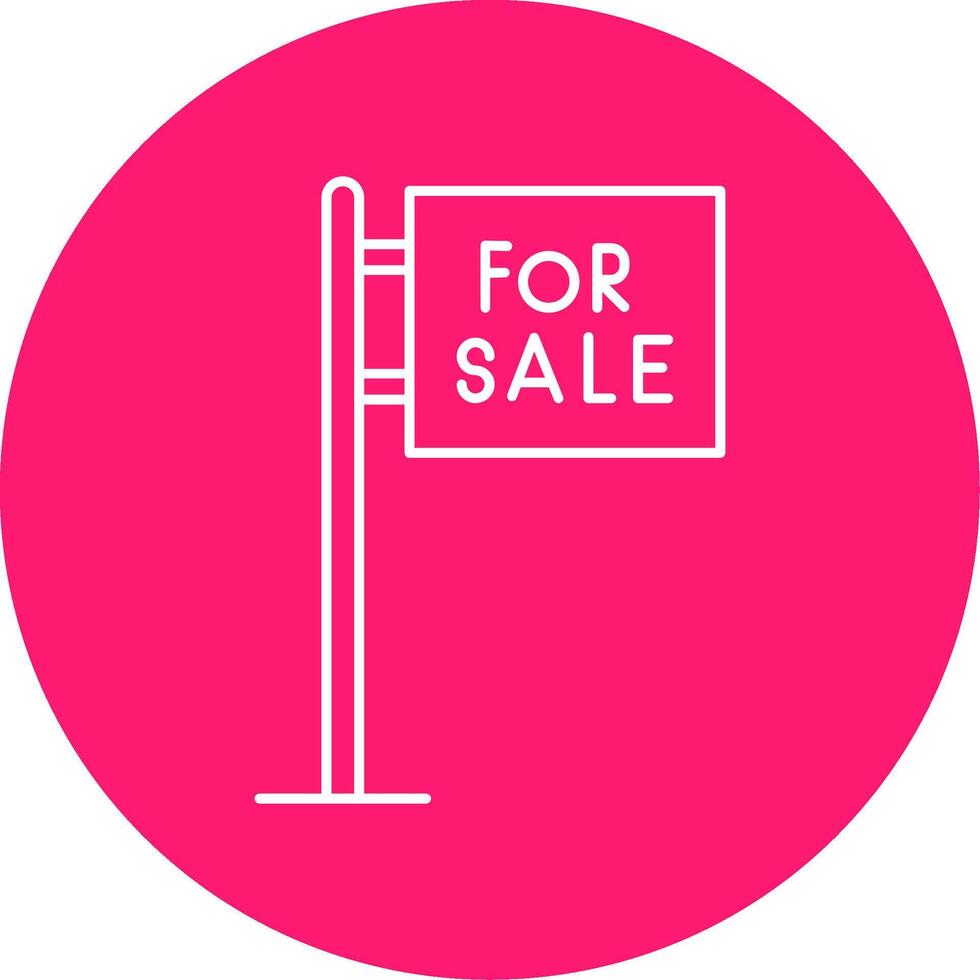 For Sale Line Multi Circle Icon vector