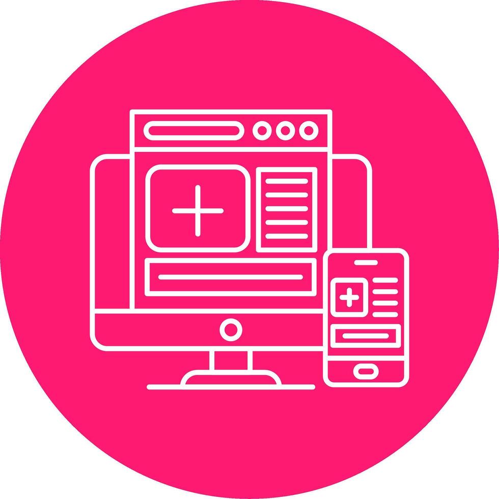 Responsive Line Multi Circle Icon vector