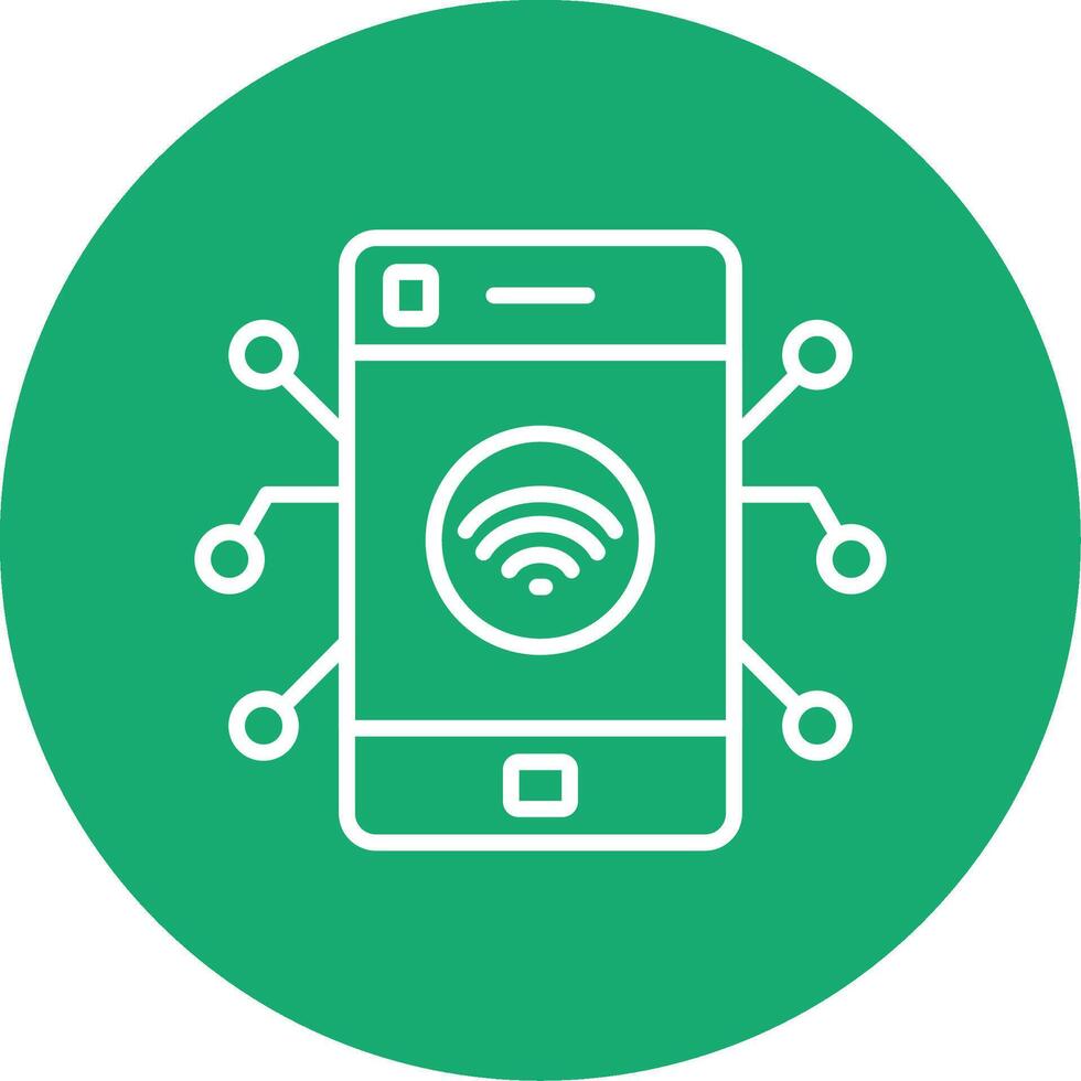 Iot Line Multi Circle Icon vector