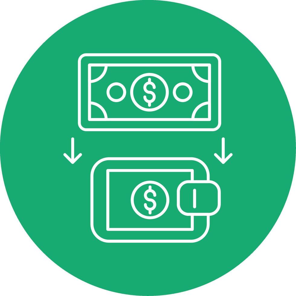 Income Line Multi Circle Icon vector