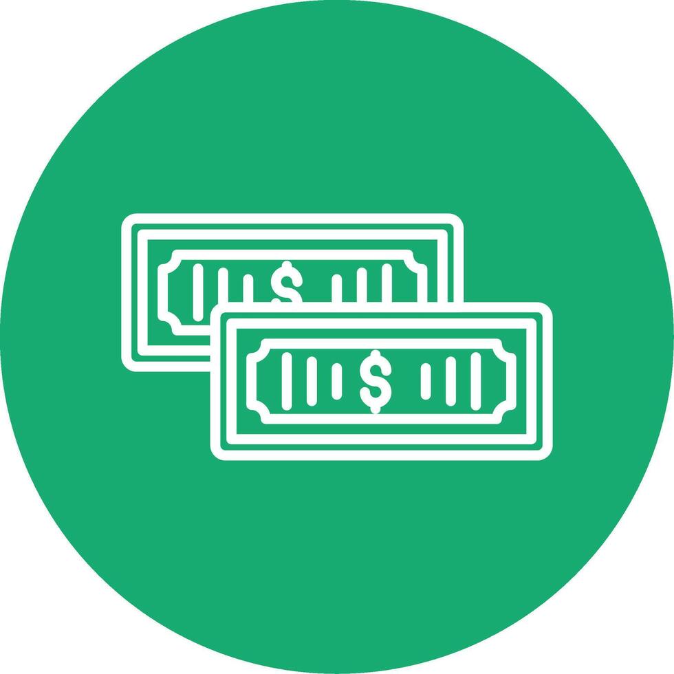 Money Line Multi Circle Icon vector