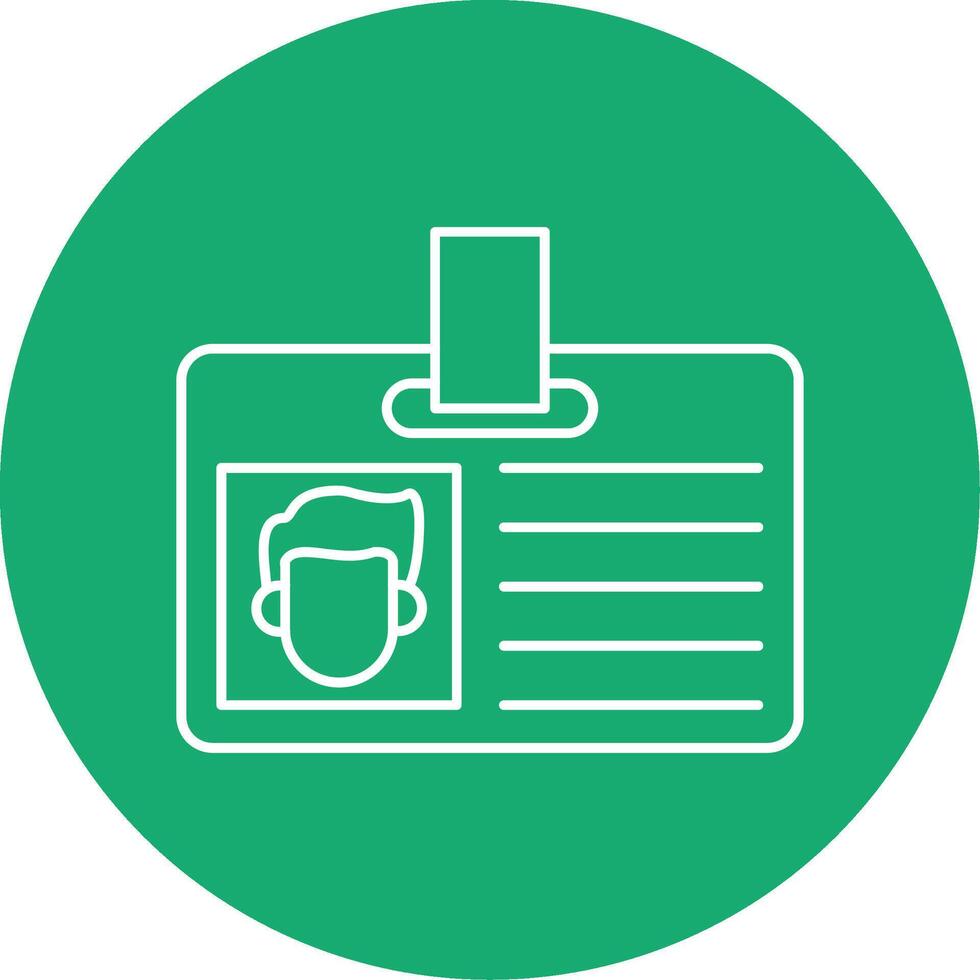 Student Card Line Multi Circle Icon vector
