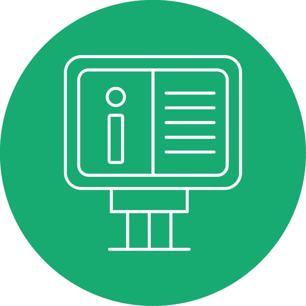 Information Board Line Multi Circle Icon vector