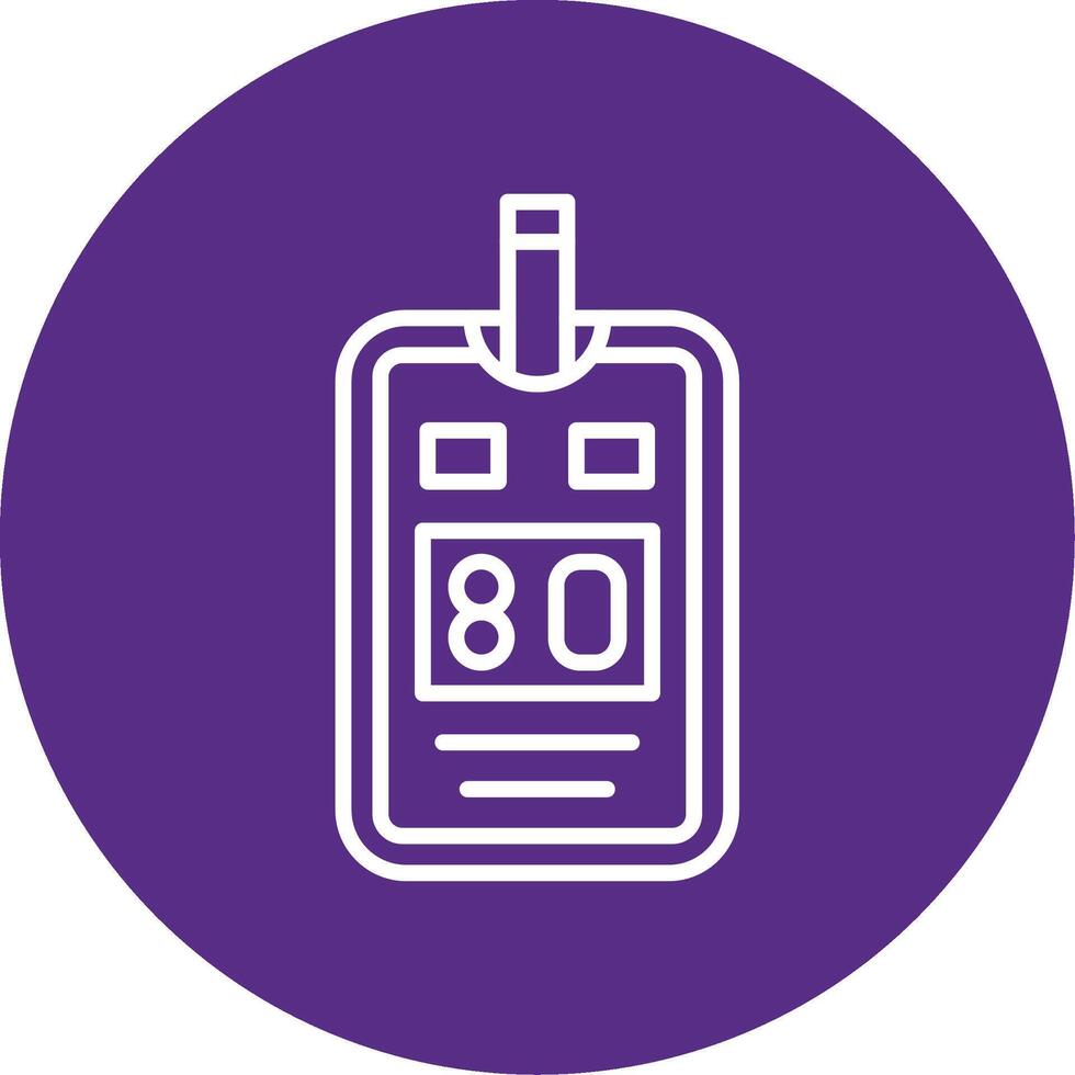 Glucose Meter Line Multi Circle Icon vector