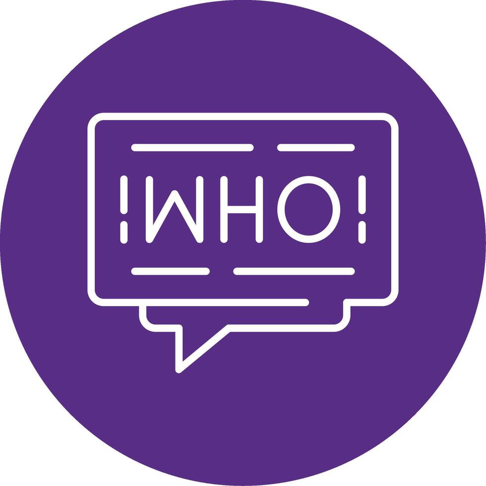 Who Line Multi Circle Icon vector