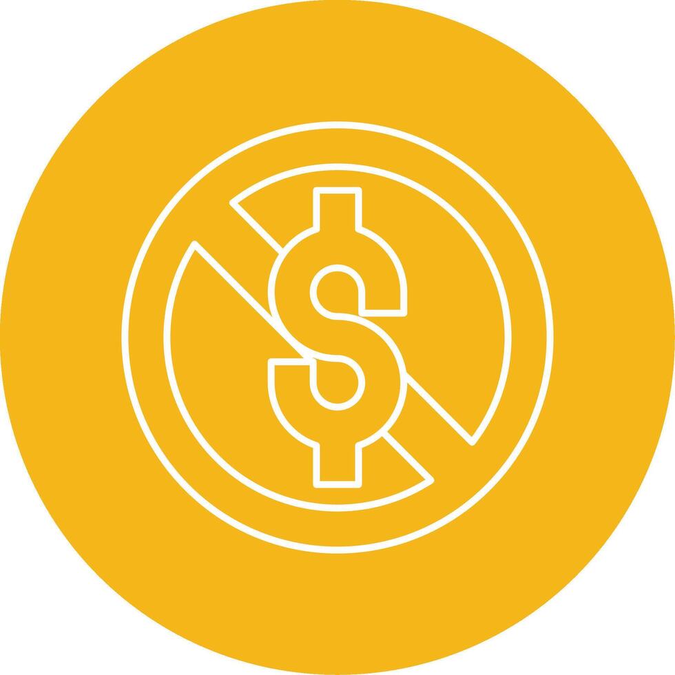No Sales Line Multi Circle Icon vector