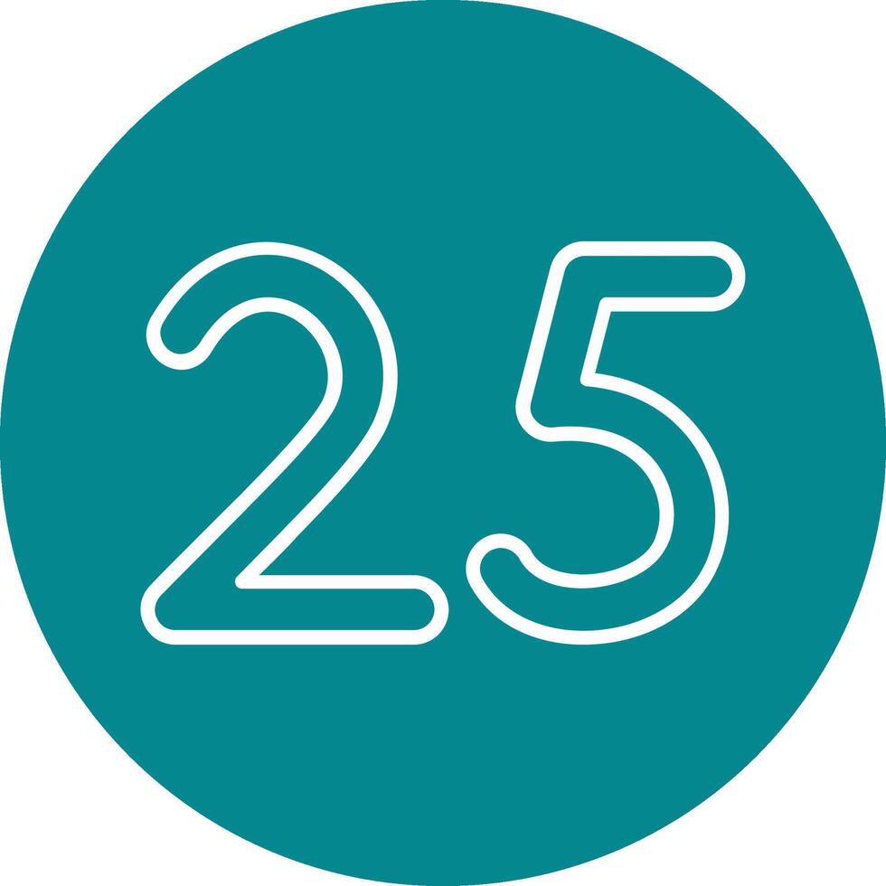 Twenty five Line Multi Circle Icon vector