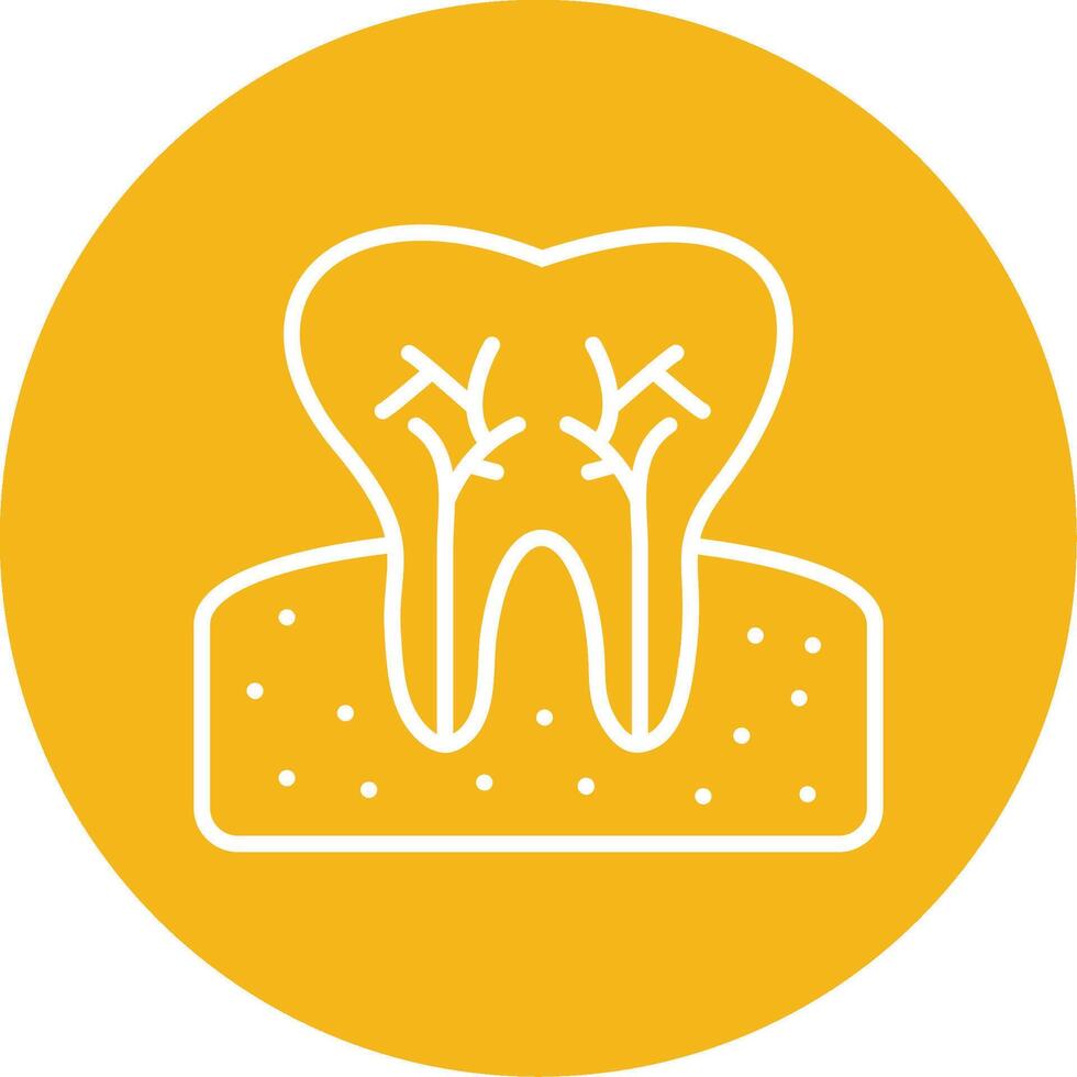 Tooth Line Multi Circle Icon vector
