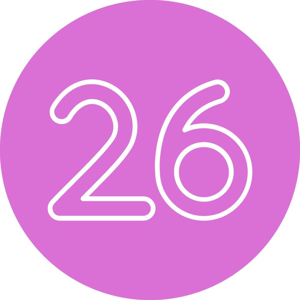 Twenty six Line Multi Circle Icon vector
