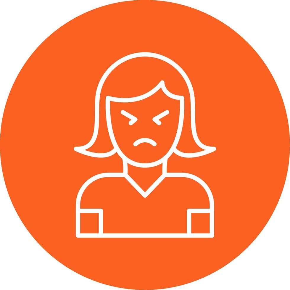 Anger Line Multi Circle Icon vector