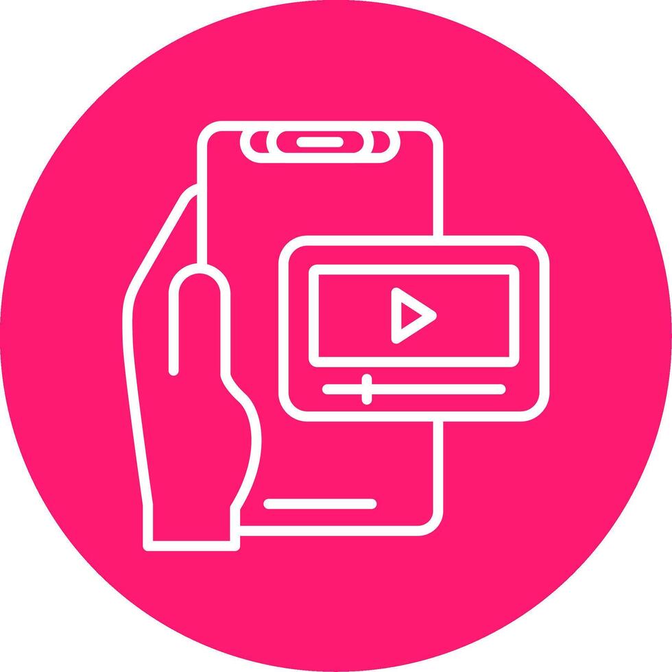 Videoplayer Line Multi Circle Icon vector