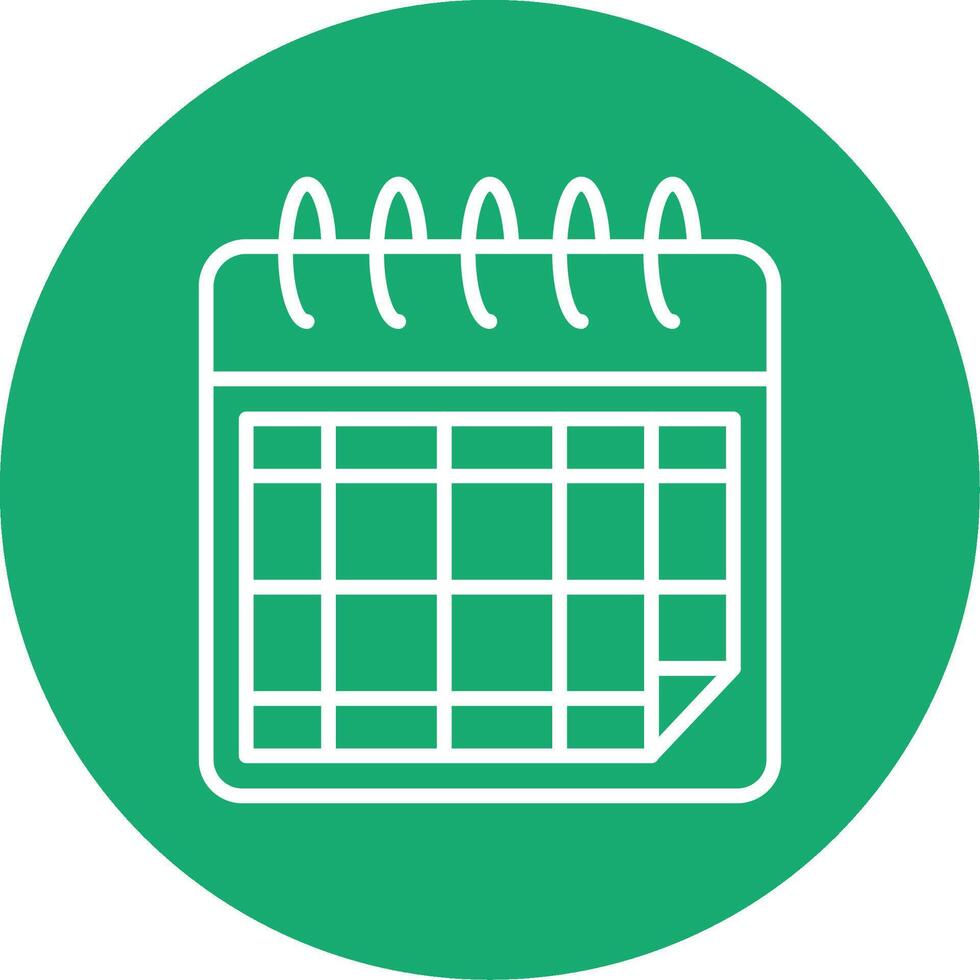 Calendar Line Multi Circle Icon vector