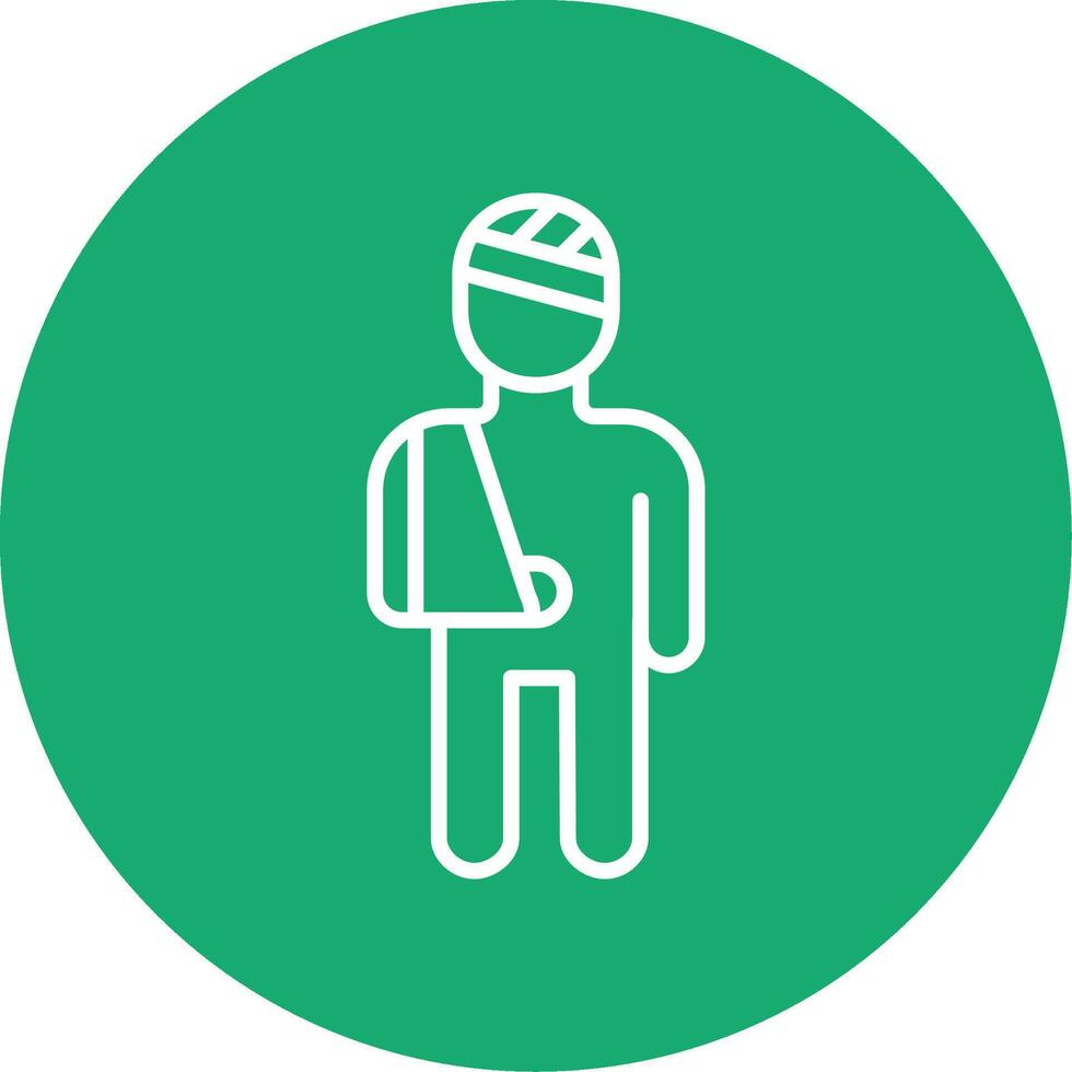 Injury Line Multi Circle Icon vector