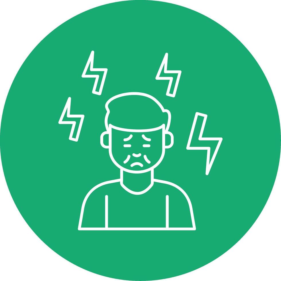 Depression Line Multi Circle Icon vector