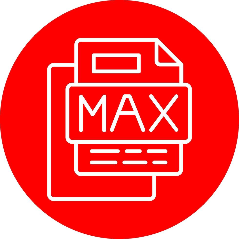 MAX File Line Multi Circle Icon vector
