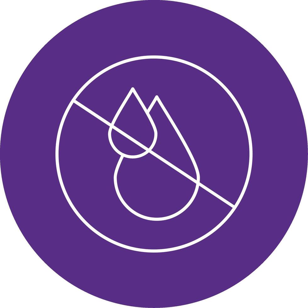 No Potable Line Multi Circle Icon vector