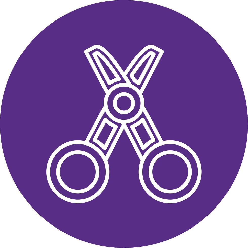 Tailor Line Multi Circle Icon vector
