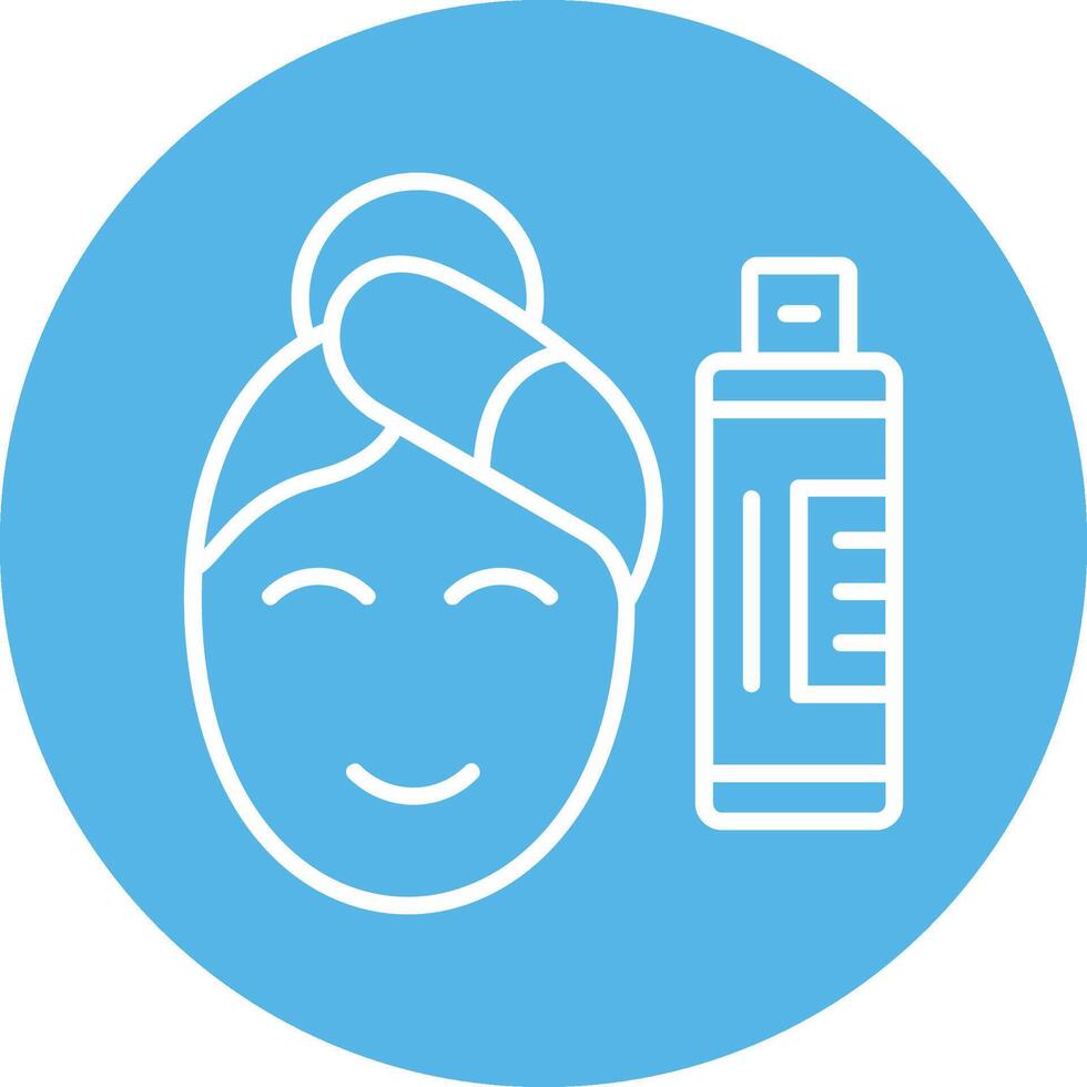 Skin Care Line Multi Circle Icon vector