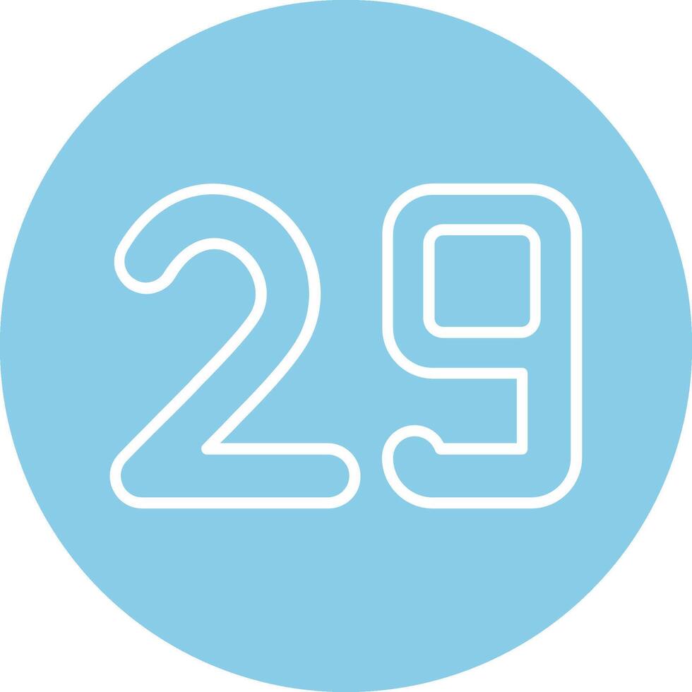 Twenty nine Line Multi Circle Icon vector