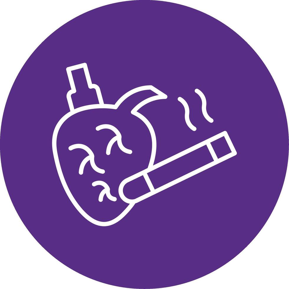 Smoking Line Multi Circle Icon vector