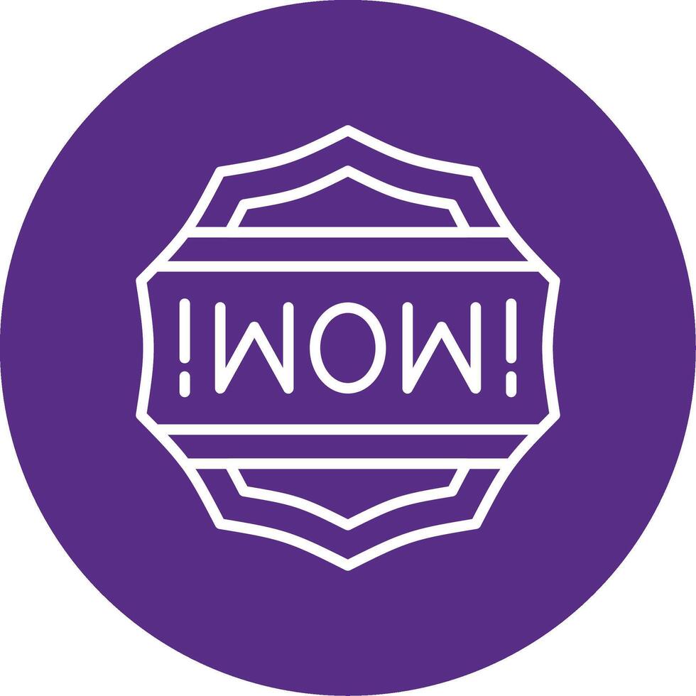 Wow Line Multi Circle Icon vector