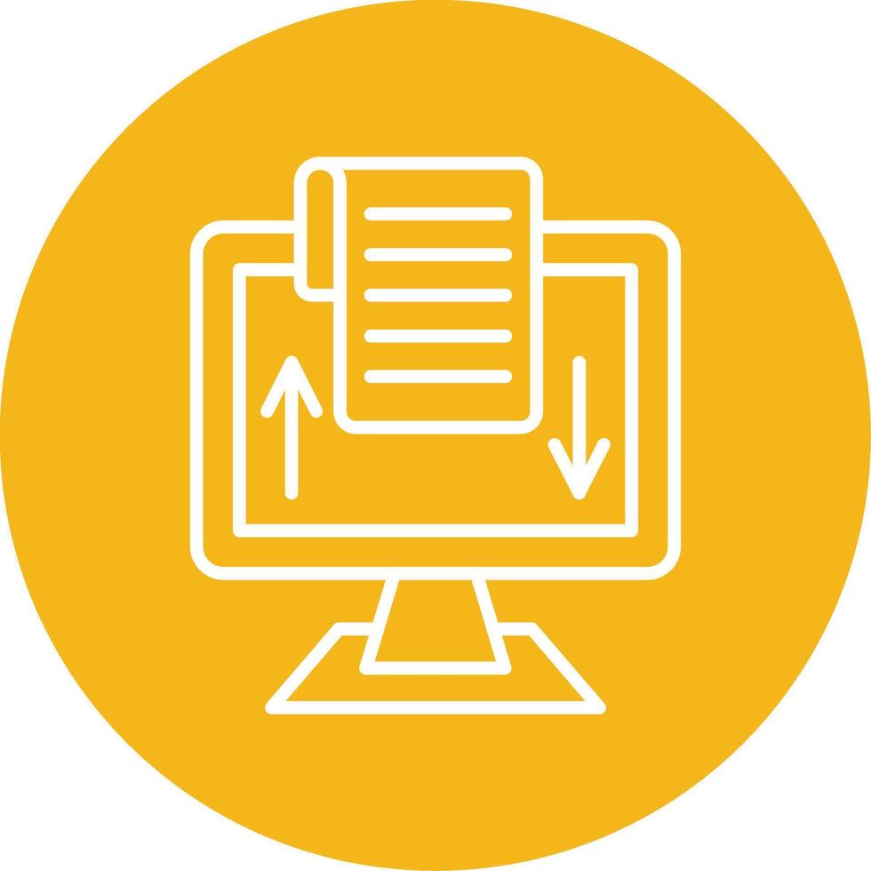 Digitalization Line Multi Circle Icon vector