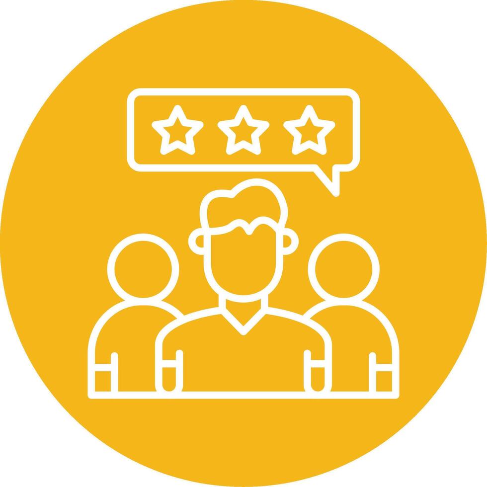 Leadership Rating Line Multi Circle Icon vector
