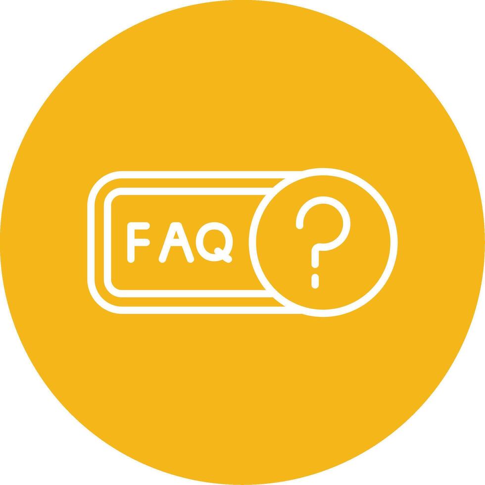 Faq Line Multi Circle Icon vector