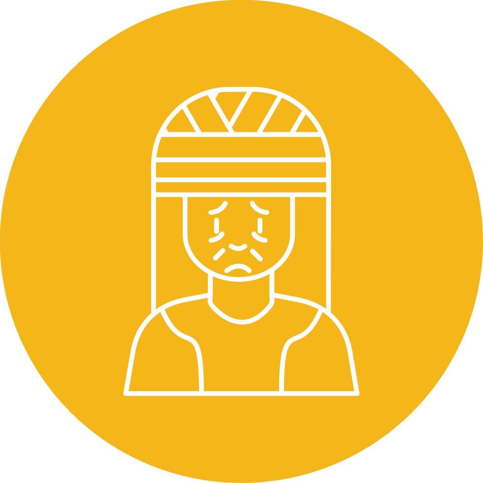 Head Injury Line Multi Circle Icon vector