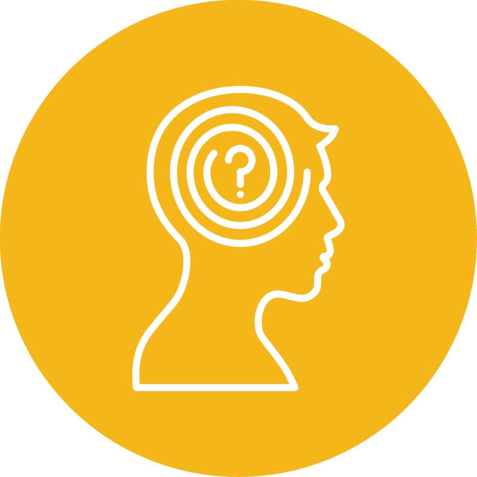 Confusion Line Multi Circle Icon vector