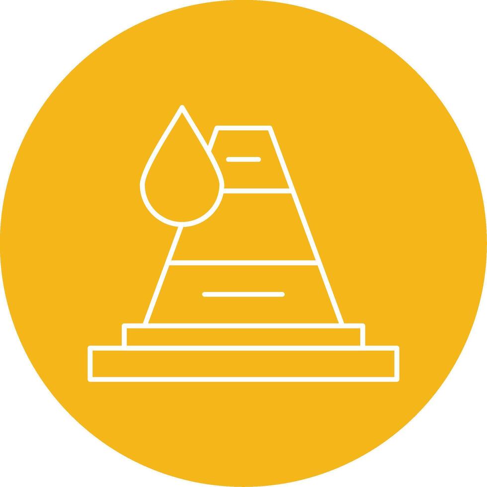 Traffic Cone Line Multi Circle Icon vector