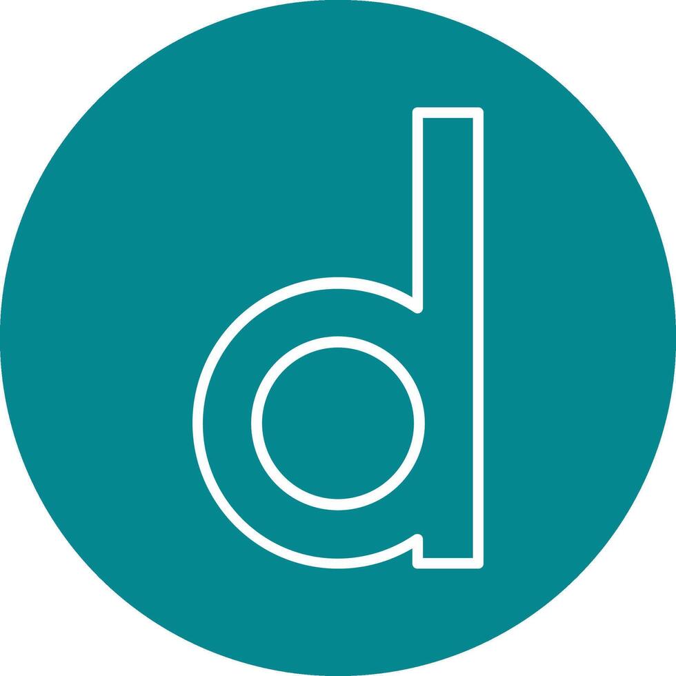 Small d Icon vector