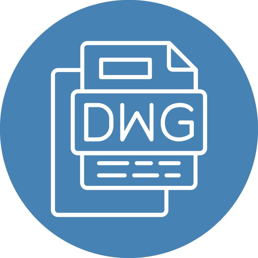DWG File Line Multi Circle Icon vector