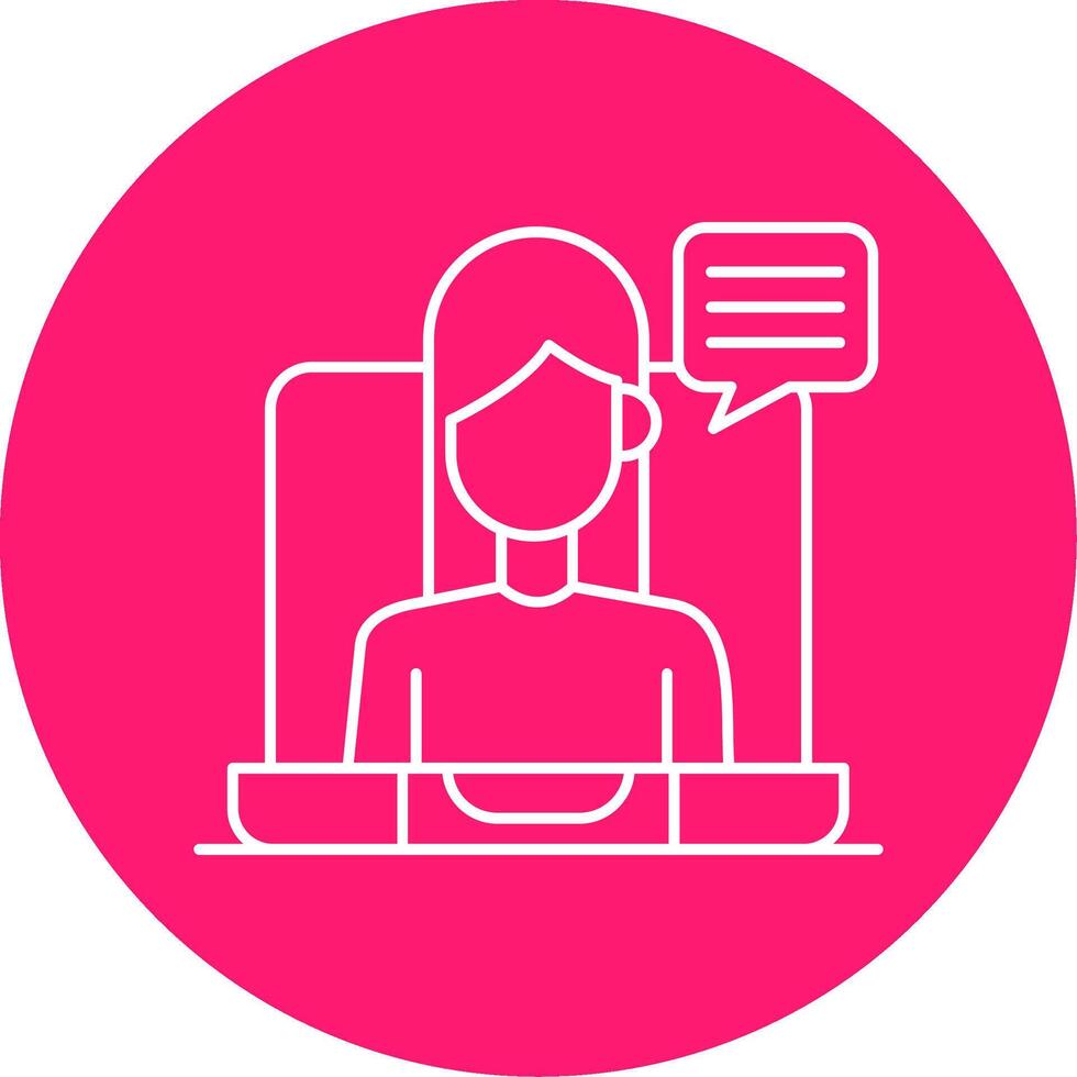 Virtual Meeting Line Multi Circle Icon vector