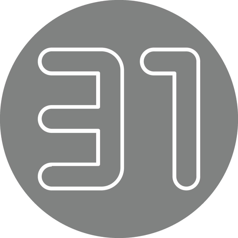 Thirty one Line Multi Circle Icon vector