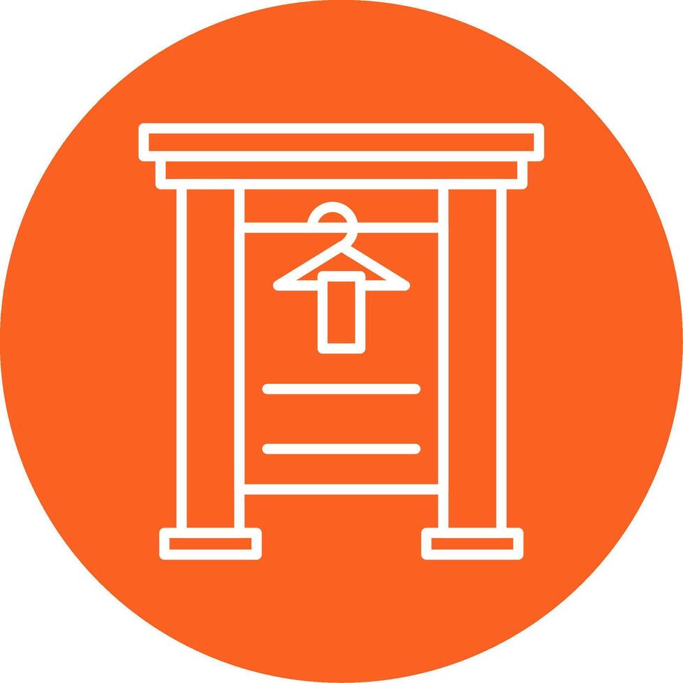 Changing Room Line Multi Circle Icon vector